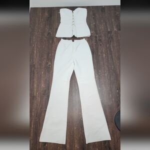 Fashion Nova White Pant Set